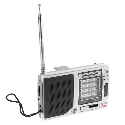KK-9803 FM/MW/SW1-8 Full 10 Band Hi-Sensitivity Radio Receiver With Folding Kickstand  D08A ► Photo 1/5
