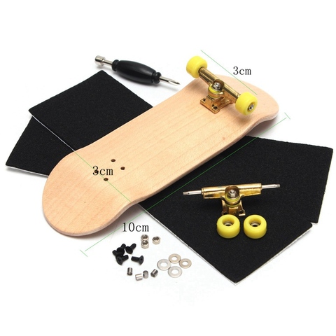 Wooden Finger Skateboards Professional Finger Skate Board Wood Fingerboard with Bearings Wheel Foam Screwdriver ► Photo 1/6