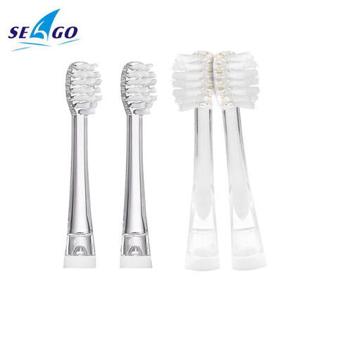 4Pcs Replacement Brush Heads for Seago EK6/513/977/602 Child Sonic Electric Toothbrush 0-12 Years Old Soft Dupont Brush Refills ► Photo 1/6