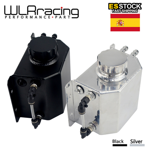 WLR RACING - Universal 1L Aluminum Oil Catch Can Reservoir Tank With Drain Plug Breather Oil Tank Fuel Tank WLR-TK57 ► Photo 1/6