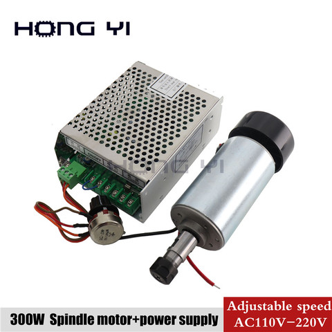 FREE 1pcs chuck 3.175 1/8 &CNC Spindle Motor 300 W & speed controller & bracket Set for Mach3 ► Photo 1/1