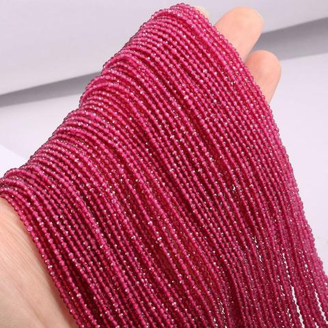 Natural Stone Beads Small section Bead Synthetic Rubys 2 3 mm Loose  beads for Jewelry Making DIY Bracelet Necklace length 38cm ► Photo 1/3