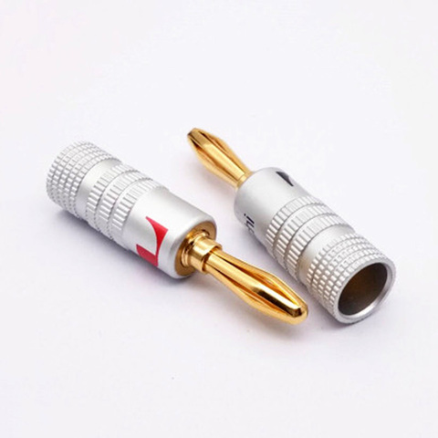 Gold-plate Copper Banana Plug No Welding 4MM Banana Head Sound Horn Wire Plug GD Amp For Nakamichi Speaker Banana plug connector ► Photo 1/6