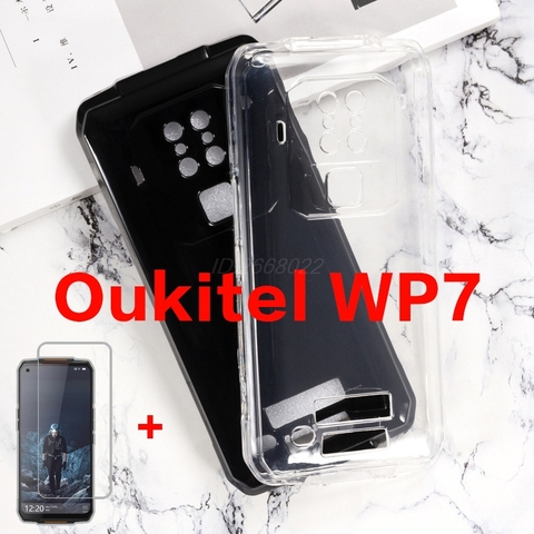 Transparent Phone Case For OUKITEL WP7 Soft Black TPU Phone Case For OUKITEL WP7 Back Cover With Tempered Glass For OUKITEL WP7 ► Photo 1/6