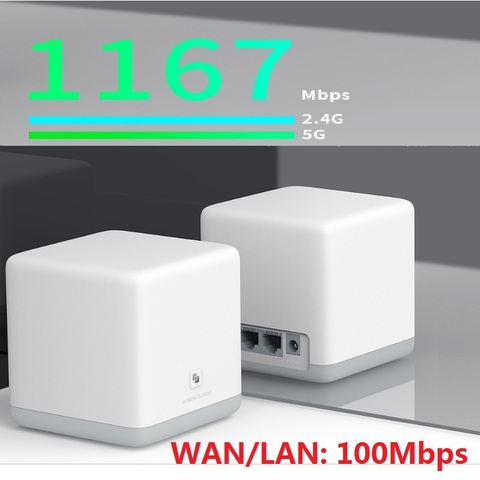 Chin-Firmware Tenda Nova MW6 Whole Home Mesh Wireless WiFi System 11AC 2.4G/5.0GHz Wireless Router / Repeater, 100Mbps RJ45 Port ► Photo 1/6