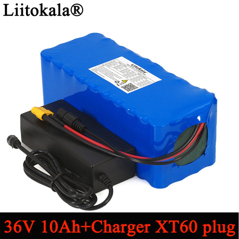 Liitokala 36V 10000mAh 500W High Capacity 18650 Lithium Battery Balance car Motorcycle Electric Car Bicycle Scooter + 2A Charger ► Photo 1/1