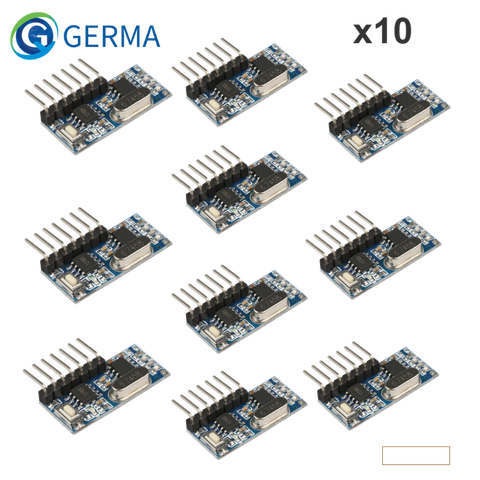 GREMA 10PCS 433mhz RF Receiver Learning Code Decoder Module 433 mhz Wireless 4 CH output For Remote Controls 1527 2262 encoding ► Photo 1/6