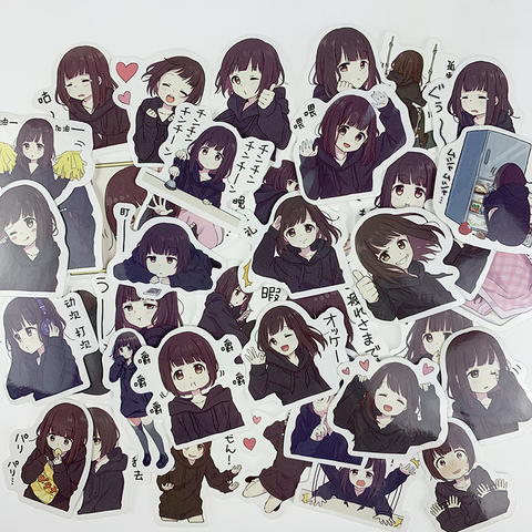 39 Pcs Cute Menhera-chan Kids Fun Paper Stickers For Laptop PC Fridge  Luggage