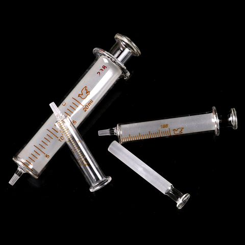 2ML 5ML 10ML Glass Syringe Injector Sampler Dispensing With Ink Chemical Medicine ► Photo 1/5