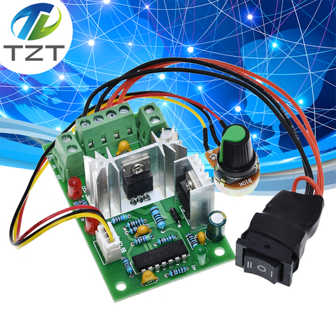 TZT 10V 12V 24V 36V PWM DC controller with Positive inversion switch PWM DC controller for DC motor speed controller 150W ► Photo 1/6