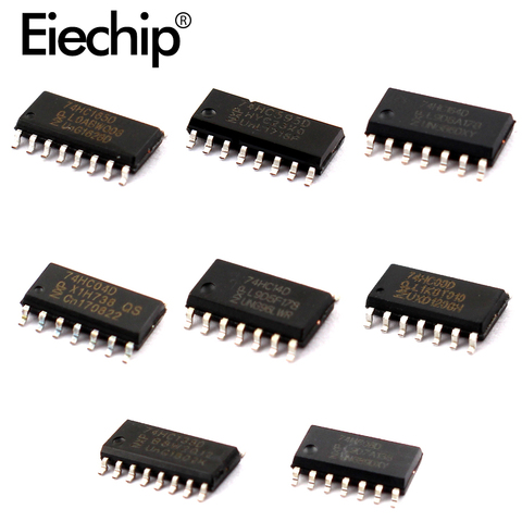 SMD 74HC00D 74HC04D 74HC08D 74HC14D 74HC138D 74HC164D 74HC165D 74HC595D SOP Logic IC assortment Kit 8Values*10pcs diy electronic ► Photo 1/4