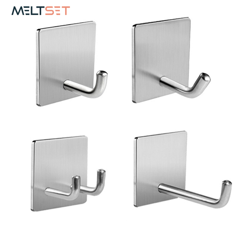 Stainless Steel Door Wall Hook Kitchen Towel Hooks  Adhesive Wall Hanger Key Holder Bathroom Rack Organizer Clothes Coat Hanger ► Photo 1/6