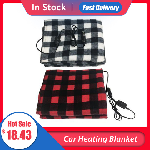 145*100cm Car Heating Blanket Winter Heated 12V Lattice Energy Saving Warm Auto Electrical Blanket For Car Constant Temperature ► Photo 1/6