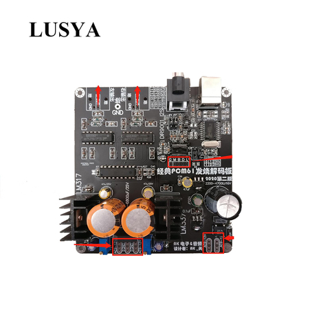 Lusya PCM61 18Bit HIFI decoder  board  USB or coaxial input DAC board T0287 ► Photo 1/4