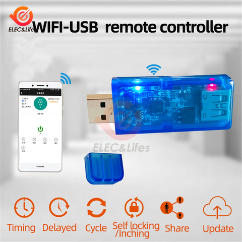 Sinilink APP WIFI-USB mobile phone timing remote controller Self-locking/Inching Wifi wireless smart home 3.5-20V 5A XF-WFUSB ► Photo 1/6