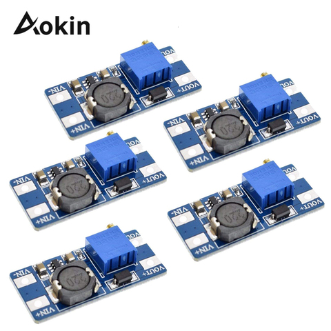 5 Pcs DC-DC MT3608 DC Voltage Regulator Step Up Impulse Food Converter Module 2 V-24 V to 5 V-28 V 2A Max ► Photo 1/6