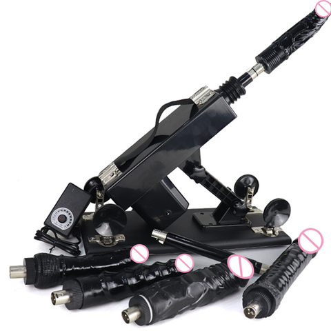 Sex Machine Female Masturbation Pumping Gun with 5 Black Dildos 7 Attachments Automatic Sex Machines for Women Sex Products ► Photo 1/6