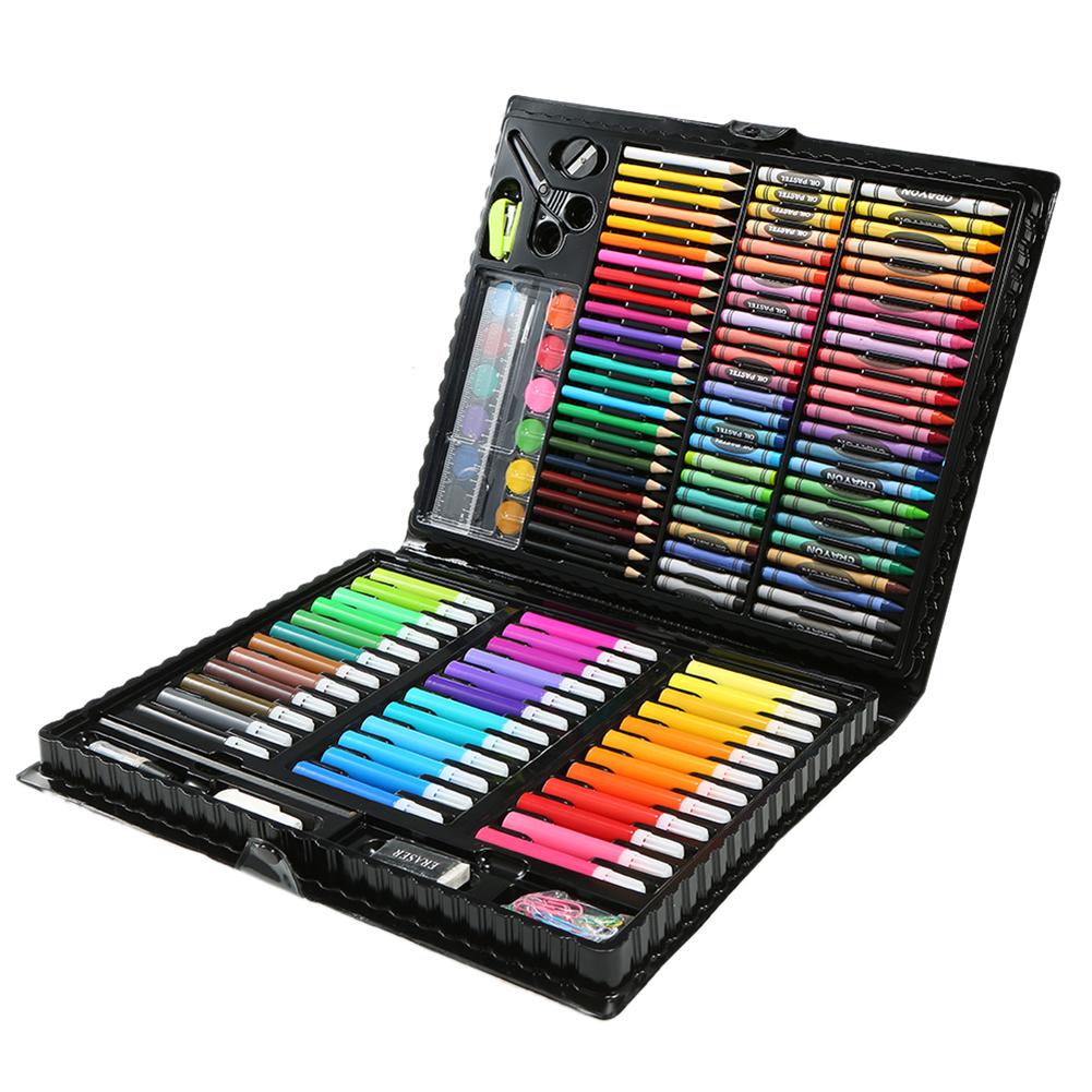 150pcs Art Drawing Set Children's Painting Sketching Tools Water Color Pen  Wax Crayon Oil Pastel Drawing Pencils Paint Brush Students Stationery  Supplies Kids Gifts