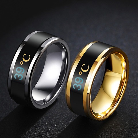 Multifunctional Waterproof Temperature Sense Intelligent Smart Ring Finger Wear Changing Color Temperature Ring #290463 ► Photo 1/6