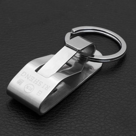 Stainless Steel Keyring Security Clip On Heavy Duty Belt Key Clip Belt Keychain P0RF ► Photo 1/6