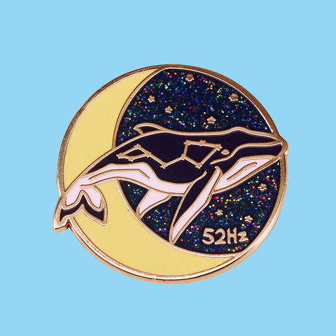 KPOP Rap Monster J-HOPE JIMIN SUGA 52hz Whale Album Enamel Brooch Pins Badge Collar Lapel Pins Alloy Metal Fashion Jewelry ► Photo 1/4