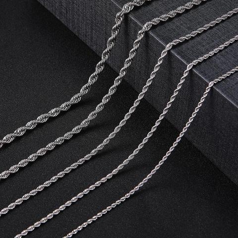 Skyrim 60cm Long Twist Necklace Chain Classic Stainless Steel Statement Thin Thick Chains Jewelry Gift for Men Women Wholesale ► Photo 1/6