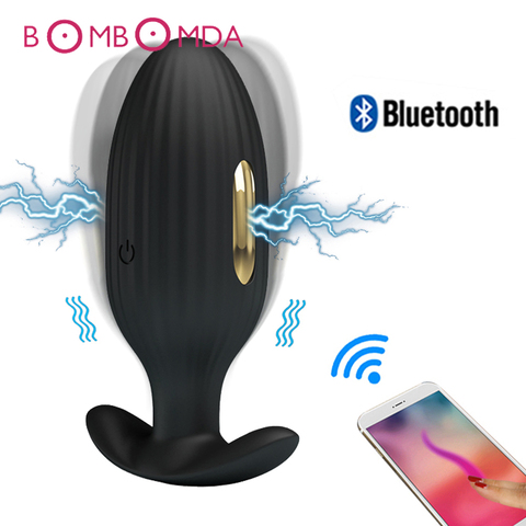 2022 Bluetooth APP Electric Shock Clitoral G Spot Vibrator Butt Plugs Vibrating Anal Dildo Anus Dilator Sex Toys For Couples ► Photo 1/6