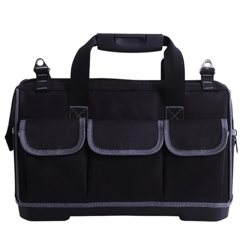 Portable Tool Organizer Bags Wide Mouth Waterproof Heavy Duty Electrician and Maintenance Tool Bag with Plastic / Cloth Base ► Photo 1/6