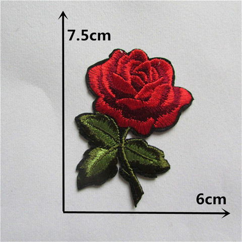 New Arrival rose flower patches embroidery applique clothes sewing patch DIY badge patch accessories 1pcs sell Free Shipping ► Photo 1/2