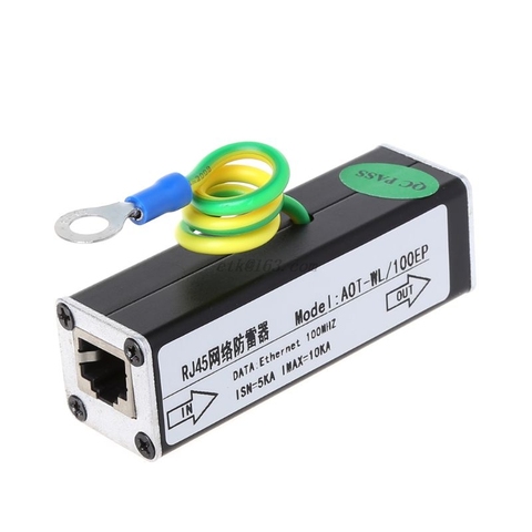 Network RJ45 monitoring equipment camera lightning protector surge protector Protection device Lightning Arrester ► Photo 1/6