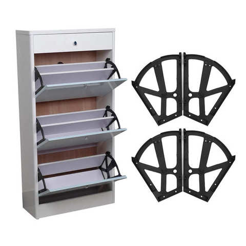 4Pcs Home Shoes Drawer Cabinet Hinge Shoes Rack Flip Plate Frame Turning Rack Thickened ABS Furniture Hinge Fittings Accessories ► Photo 1/6