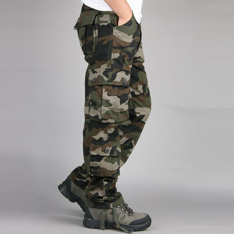 Camouflage Pants Men Casual Camo Cargo Trousers Hip Hop Joggers Streetwear Pantalon Homme Multi-pocket Military Tactical Pants ► Photo 1/6