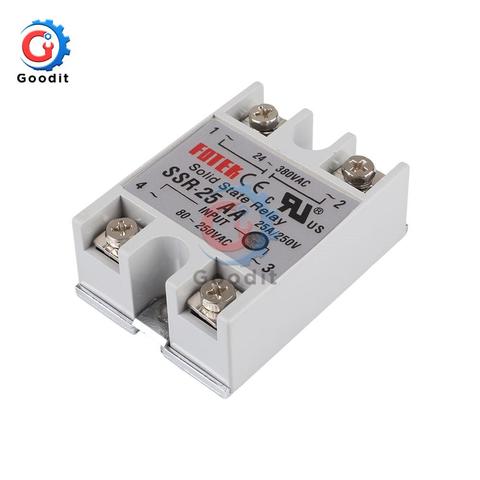 Solid State Relay SSR-25AA 25A 40A AC Control AC Relais 80-280V AC TO 90-480V AC SSR 25AA ► Photo 1/6