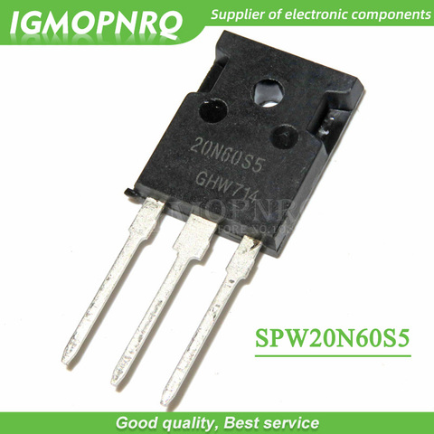 5pcs SPW20N60S5 TO-247 20N60S5 TO247 SPW20N60 20N60 N-channel FET 600V 20A ► Photo 1/1