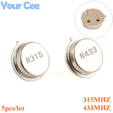 5pcs 315 433MHz Resonator Crystal Oscillator R315A R433A Quartz Through Holes Surface Acoustic Wave Oscillator KIt Round 3 pins ► Photo 1/5