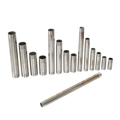 Buy Online Bsp 1 2 3 4 1 Pipe Fitting Stainless Steel 304 Malexmale Threaded Pipe Connector 5 6 8 10 15 30cm Adapter Shower Rod Alitools