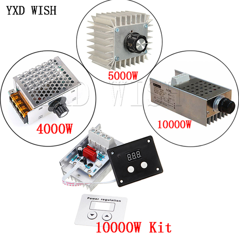 AC 220V 4000W/5000W/10000W SCR Voltage Regulator Digital Control Electronic Thermostat + Digital Meters Power Supply 110V 220 V ► Photo 1/6