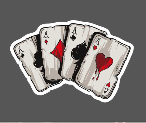 1Pcs Poker Waterproof Sticker Single Sale Cool Laptop Luggage Fridge Skateboard Graffiti Notebook Stickers Free Shipping ► Photo 1/3