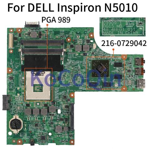 KoCoQin laptop Motherboard For DELL Inspiron N5010 Mainboard CN-0K2WFF 0K2WFF 09909-1 HM57 216-0729042  DDR3 ► Photo 1/6