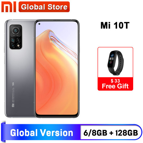 Global Version Xiaomi Mi 10T 5G Smartphone 6GB 128GB / 8GB 128GB 10 T Snapdragon 865 NFC 144Hz 6.67