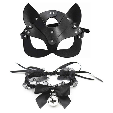 erotic Women Sexy Mask Half Eyes Cosplay Face Cat Leather Mask Halloween Party Cosplay Mask Masquerade Ball Fancy Masks ► Photo 1/4