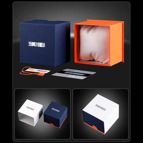 Skmei Top Brand Square Box Sets For Men Women Watches Packaging Tin Box Blue Carton Gift Box Luxury Fashion Casual Box ► Photo 1/1
