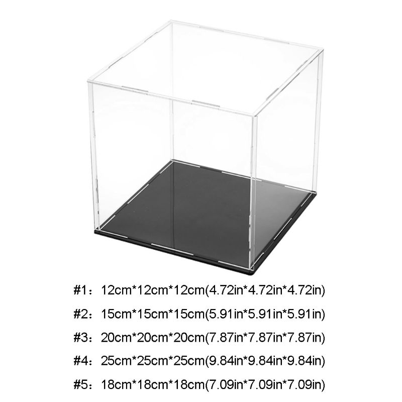 40cm L Acrylic Display Case Box Self-Install Dustproof Action Figures Collectibles Show Box