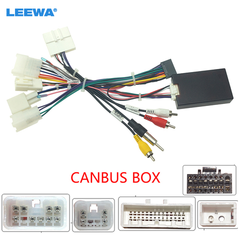 LEEWA Car Audio Stereo 16PIN Android Power Cable Adapter With Canbus Box For Subaru XV-Forester CD/DVD Wiring Harness #CA6556 ► Photo 1/6
