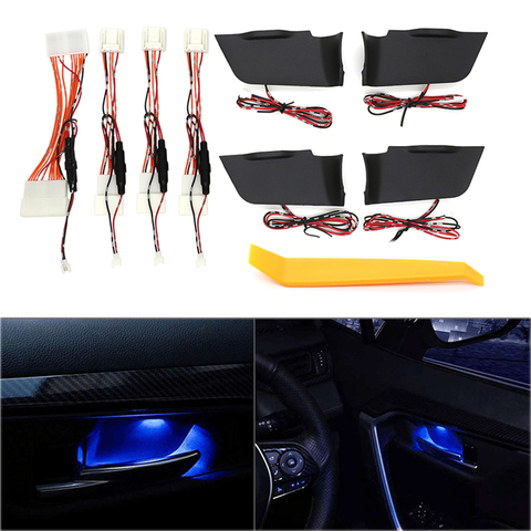 Interior Handle LED Atmosphere Lamp Interior Door Ambient Bowl Lamp Refitting Decoration Light For Toyota RAV4 2022 5th ► Photo 1/6