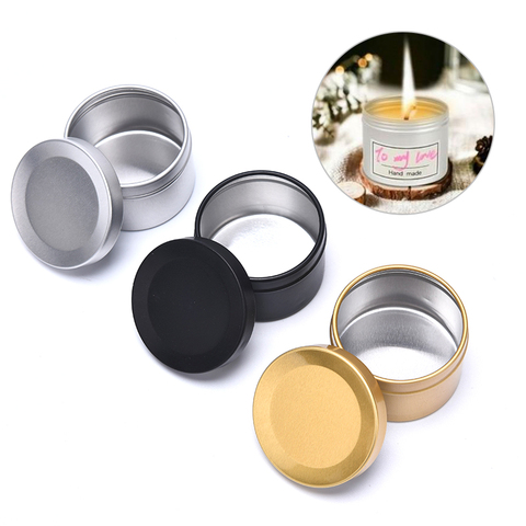 Luxury Candle Jars with Lid Bulk Round Candle Container Tins Empty Storage Box ► Photo 1/6