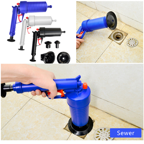 Air Pump Pressure Pipe Plunger Drain Cleaner Sewer Sinks Basin Pipeline Clogged Remover Bathroom Kitchen Toilet Cleaning Tools ► Photo 1/6