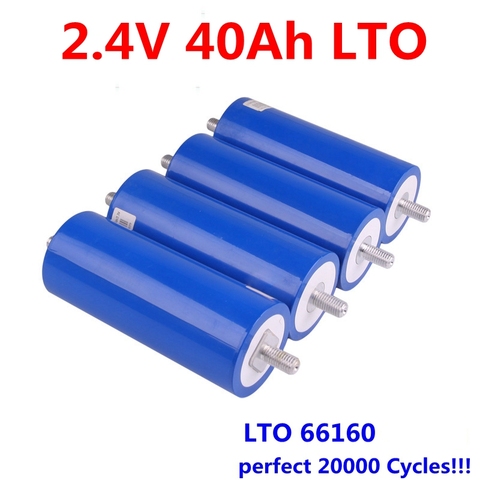 20000 cycles LTO 66160 2.3v 2.4v 40Ah Lithium titanate battery for 12V 24V  Electric car solar power system battery pack diy ► Photo 1/2