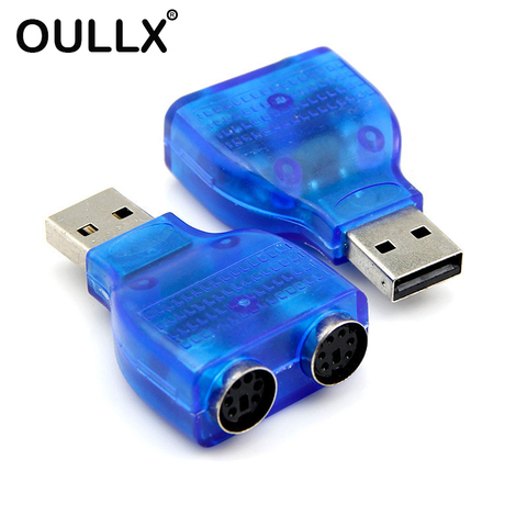 OULLX USB Male to Dual PS2 Female Cable Adapter Converter USB to Two PS2 Use For Keyboard Mouse ► Photo 1/6