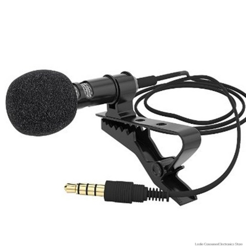 Andoer 1.45m Mini Portable Microphone Condenser Clip-on Lapel Lavalier Microphone Wired Mikrofo / Microfon for Phone for laptop ► Photo 1/6